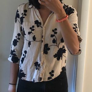 Anthropologie floral button down